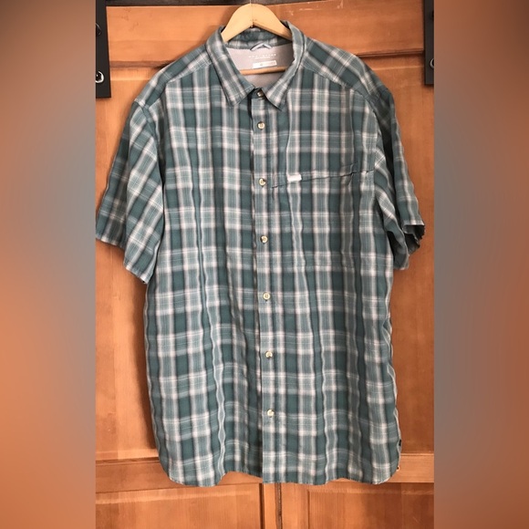 Columbia Omni-Shade Sun Protection Plaid Short Sleeve Shirt Size XXL 2TG - Picture 2 of 10